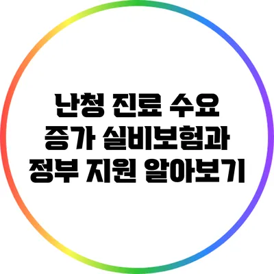 난청 진료 수요 증가: 실비보험과 정부 지원 알아보기