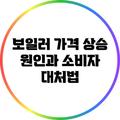 보일러 가격 상승 원인과 소비자 대처법
