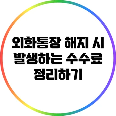 외화통장 해지 시 발생하는 수수료 정리하기