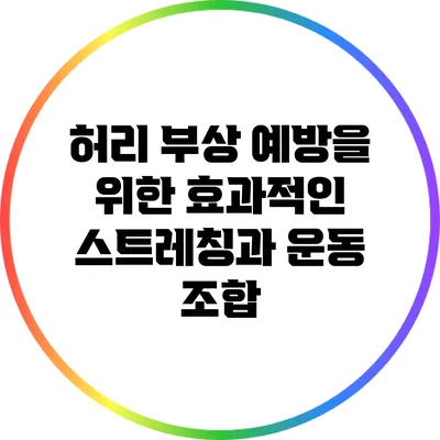 허리 부상 예방을 위한 효과적인 스트레칭과 운동 조합