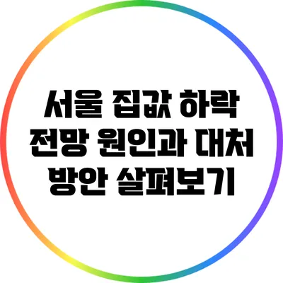서울 집값 하락 전망: 원인과 대처 방안 살펴보기
