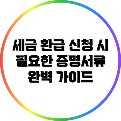 세금 환급 신청 시 필요한 증명서류 완벽 가이드