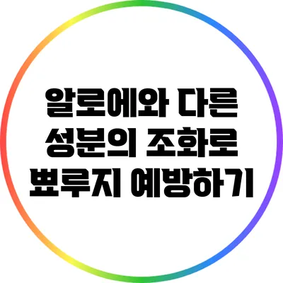 알로에와 다른 성분의 조화로 뾰루지 예방하기