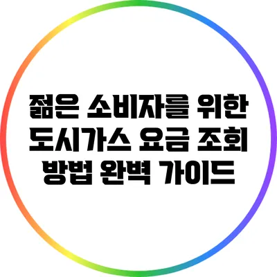 젊은 소비자를 위한 도시가스 요금 조회 방법 완벽 가이드
