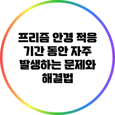 프리즘 안경 적응 기간 동안 자주 발생하는 문제와 해결법